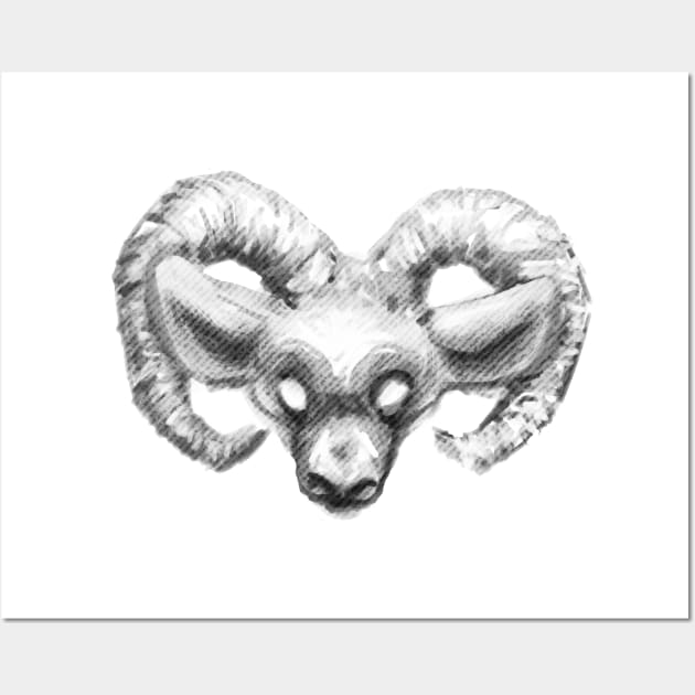 Demonic goat Wall Art by Skittzune